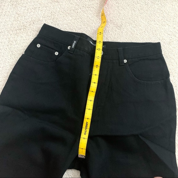 NWOT Black Contrast Jeans Straight Leg - Picture 10 of 12